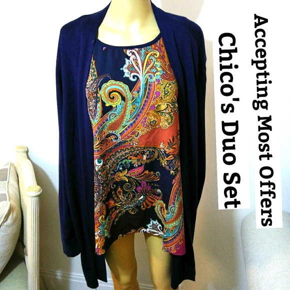 Chico's Sweaters - Chico's Sweater & Tee set Sz XXL